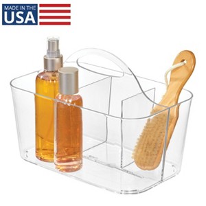 iDesign 4-Section Storage Caddy Organizer with Handle - Clear - Made in USA - 1 of 4