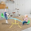 VisioGear Children's Seesaw, Double Person 360° Rotating Seesaw with Backrest, Indoor And Outdoor Playground, Multicolor, 104"*36"*28" - 4 of 4