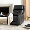 Flavio Genuine Leather Swivel Rocker Recliner with nailhead trims for living room | ARTFUL LIVING DESIGN - image 2 of 4