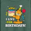 Women's - Garfield - I Live For Birthday's Lightweight French Terry Wide Neck Long Sleeve Shirt - 2 of 4