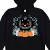 Tasty Peach Halloween Characters Youth Girl Black Hoodie With Cat Ears - 2 of 2