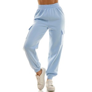 Derek Heart Woman's High Rise Fleece Jogger Pants - 1 of 4