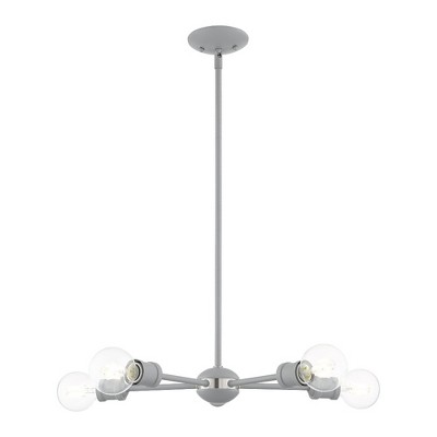 Livex Lighting Lansdale 5 - Light Chandelier in  Nordic Gray