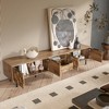 78 in. Modern TV Console Table/Stand with Storage Compartment, Media Console with Storage, Walnut color - 3 of 4