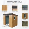6' x 5' Outdoor Storage Shed, Garden Tool Metal Shed, Sliding Lockable Door Air Vents and Sloping Roof, for Backyard, Patio, Lawn - 4 of 4