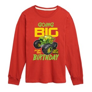 Boys' - Hot Wheels - Going Big For My Birthday Long Sleeve Graphic T-Shirt - 1 of 3
