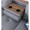 L-Shaped 3-Piece Sectional Sofa with Storage Ottoman & Cup Holders - 3 of 4