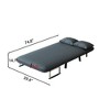 TiramisuBest 39.4¡å Convertible Sofa Bed Chair, Tri-Fold Sleeper Couch with Adjustable Backrest & Pillow, Velvet Fabric, for Home Office Guest Room - 4 of 4