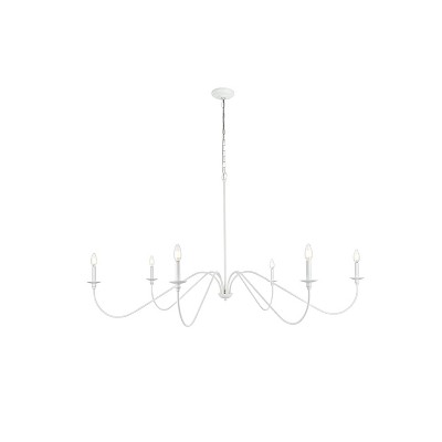 Elegant Lighting Rohan 60 inch chandelier in White