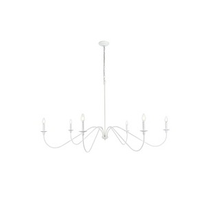 Elegant Lighting Rohan 60 inch chandelier in White - 1 of 4