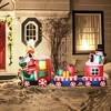 Outsunny 96" Inflatable Christmas Train with Santa Claus, Snowman, Penguin and Gift Boxes, Blow-Up Outdoor LED Yard Display for Lawn Garden Party - 2 of 4
