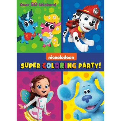 super coloring party nickelodeon  paperback