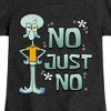 Girls' - SpongeBob SquarePants - No Just No Fitted Short Sleeve Graphic T-Shirt - 2 of 4