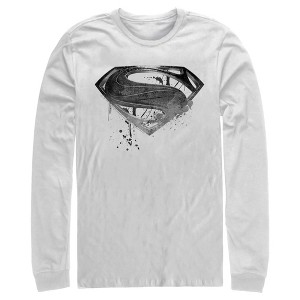 Men's Zack Snyder Justice League Superman Silver Logo Long Sleeve Shirt - 1 of 4