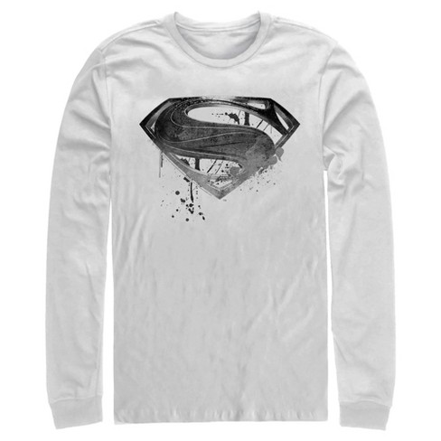 Superman Symbol Black Long Sleeve T-Shirt