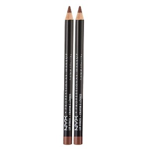 NYX PROFESSIONAL MAKEUP Slim Lip Pencil (855 NUDE TRUFFLE) Long-Lasting Creamy Lip Liner | Sharpenable (PACK OF 2) - 1 of 4
