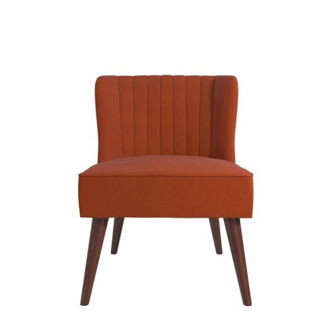 Brittany Linen Upholstered Accent Chair Burnt Orange Novogratz Target