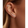 14K Gold Plated Stud Earrings - Hypoallergenic 925 Sterling Silver, Dainty Stackable Jewelry for Cartilage & Tragus - 2 of 4