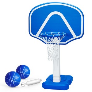 Whizmax Pool Basketball Hoop, Adjustable Height Poolside Basketball Hoops, Pool Toys with 2 Balls and Pump, for Kids Adults Family - 1 of 4