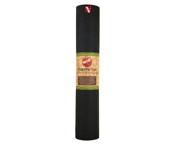 Dragonfly Yoga Natural Rubber Yoga Mat - Black (5mm)