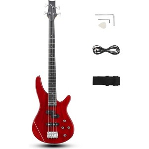 Karl Home 4 String Electric Bass Guitar Full Size Standard Right Handed Beginner Kit - 1 of 4