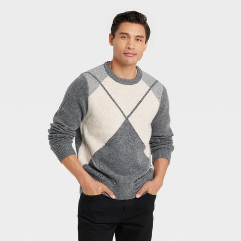 Men's Ribbed Hem Crewneck Pullover Sweater - Goodfellow & Co™ Gray