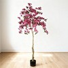 Angel Sar 6FT Artificial Bougainvillea Tree, Realistic Fake Plant with Black Plastic Pot for Indoor Home Decor - 2 of 4