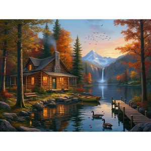 Sunsout Cabin by Crystal Lake 1000 pc   Jigsaw Puzzle 28108 - 1 of 4
