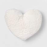 Faux Fur Heart Throw Pillow Cream - Pillowfort™