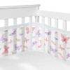 Sweet Jojo Designs Girl Crib Bedding + BreathableBaby Breathable Mesh Liner Baby Nursery Butterfly Blush Pink and Purple - 3 of 4