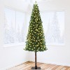Artificial Christmas Tree, Pre-Lit Pencil Christmas Tree, Dual LED Light, Xmas Tree Holiday Decoration for Home Party - 2 of 4