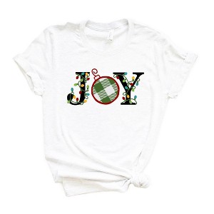 Simply Sage Market Women's Joy Christmas Lights Short Sleeve Graphic Tee - 1 of 4