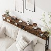 5.9" Narrow Sofa Table, 2 Tier Skinny Console Table with Adjustable Shelf, Slim Behind Couch Table for Living Room, Entryway, Hallway, Foyer - 2 of 4