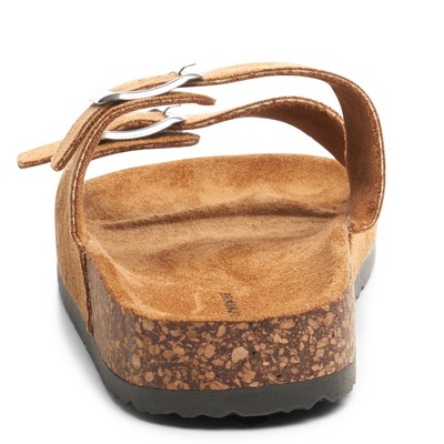 Alpine Swiss Womens Casual Double Strap Slide Sandals Tan 7 M Us Target