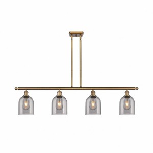 Bella - 4 Light Stem Hung Island In Industrial Style-10 Inches Tall and 48 Inches Wide - 1 of 1