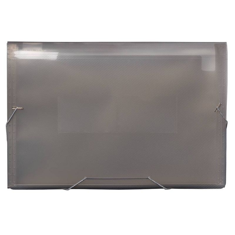 JAM Paper 10" x 15" 13 Pocket Plastic Expanding File Folder - Legal Size - Gray, 2 of 5