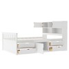 NicBex Modern Twin Size Platform Bed Wooden Bed Frame with Storage Bookcases, 4 Drawers and Footboard for Bedroom - 3 of 4