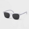 Men's Plastic Square Sunglasses - Goodfellow & Co™ Clear: UV Protection, Recycled Material - 2 of 2