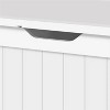 LunaLulinlk White Wooden cat litter box (with partition) - 4 of 4