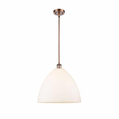 Bristol Glass - 1 Light Pendant In Industrial Style-16.75 Inches Tall and 16 Inches Wide