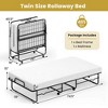 Costway Twin Size Folding Bed 38" x 75" Rollaway Guest Bed Portable Sleeper Bed - 3 of 4