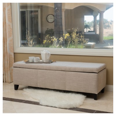 Lucinda Fabric Storage Ottoman Bench - Christopher Knight Home