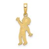 Black Bow Jewelry 14k Yellow Gold Smiling Boy Pendant, 10mm - 3 of 4