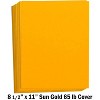 Hamilco Colored Cardstock Scrapbook Paper 8.5" x 11" Sun Gold Color Card Stock Paper 50 Pack - 2 of 4