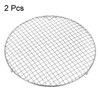 Unique Bargains Stainless Steel Round Cross Wire Barbecue Grill with Legs - 3 of 4