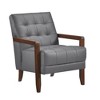 CAVINAS Leather Upholstered Accent Chair,Modern Arm Chairs with Solid Wood Arms and Legs for Bedroom,Reading Room - 3 of 4