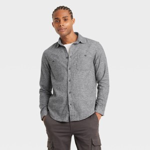 Men's Mid-Weight Flannel Long Sleeve Button-Down Shirt - Goodfellow & Co™ - 1 of 3