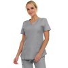 Medichic Scrubs Women's V-Neck Notch Fashion Stretch Scrub Top with Two Pockets, Flex Easy Care Fabric - 3 of 4