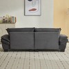EHMKNP Comfy Corduroy Sofa Sleeper Couch – Loveseat with Pillows, Deep Seat Upholstered Sofa for Living Room, Bedroom, Apartment, or Office - 3 of 4