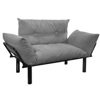 NicBex Upholstered Loveseat Sofa with Tufted Button Back Modern 2 Seater Couch with Metal Legs for Living Room,Apartment